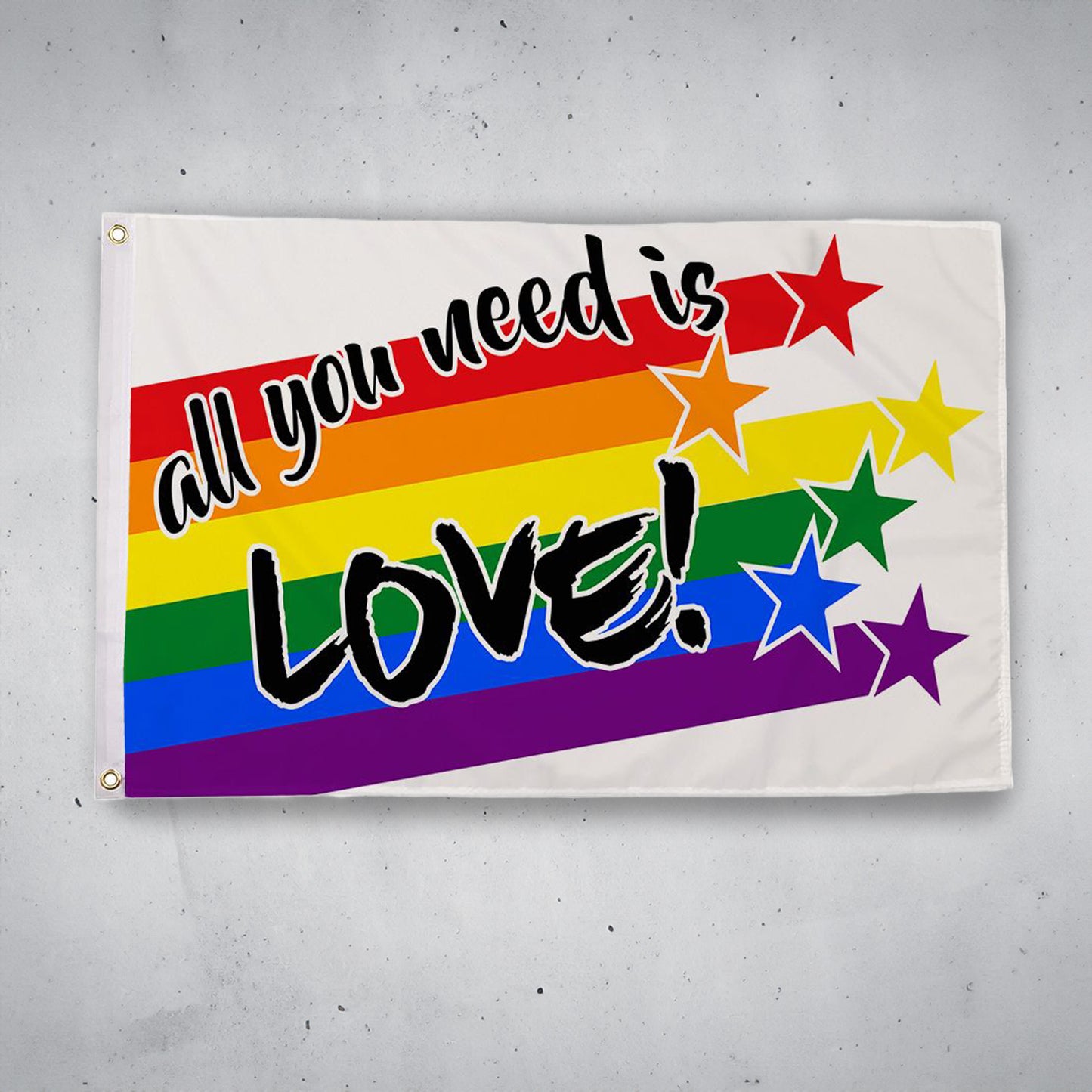 All you need is love flagg 90x150 cm