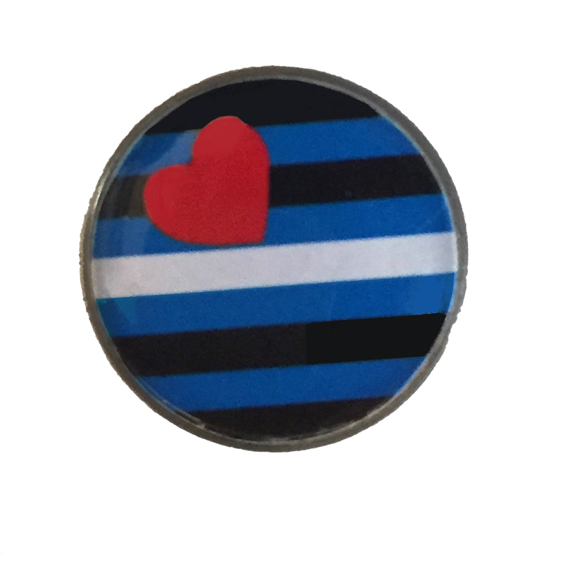 Leather metallpin