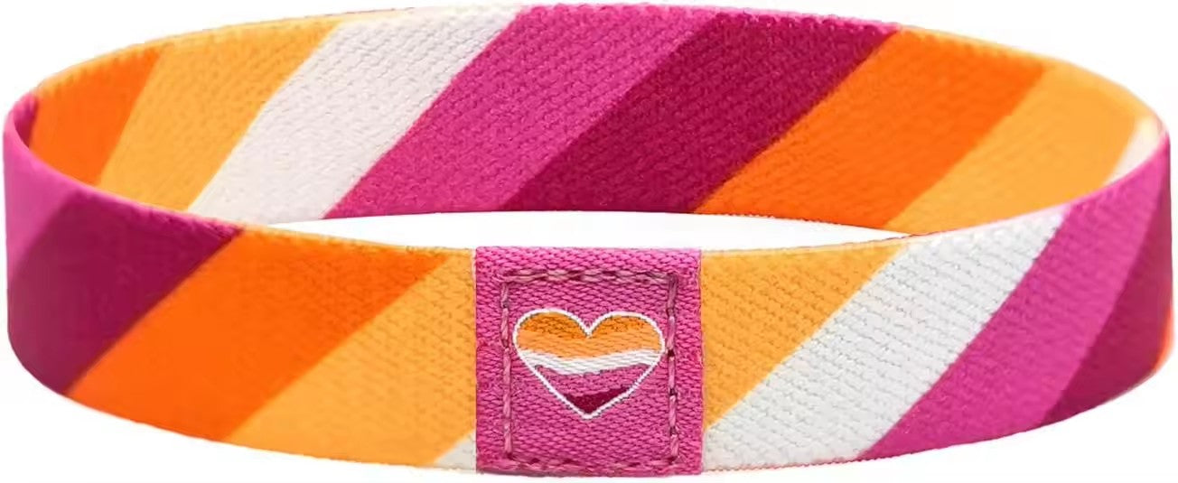Elastisk Lesbisk Pride Armbånd