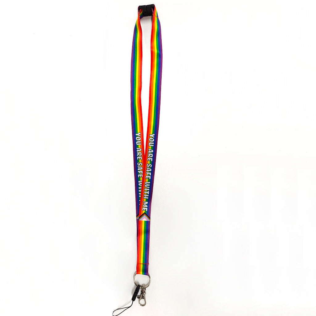 Nøkkelbånd Pride Safe with me