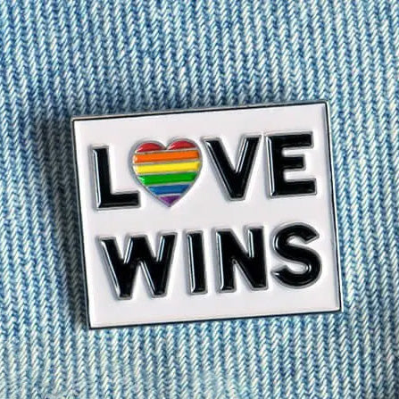 Pride Love Wins metallpin