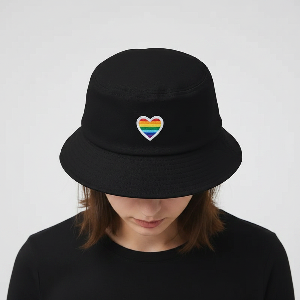 Pride bøttehatt Sort