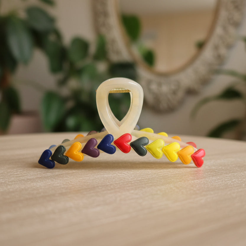 Pride Hjerte Hårklips Stor