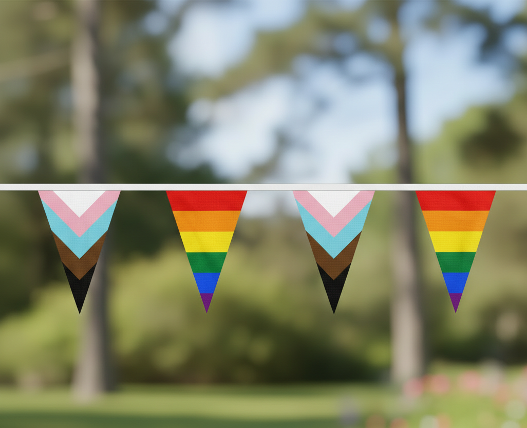 Progress og Regnbue Triangel Bunting 15 m