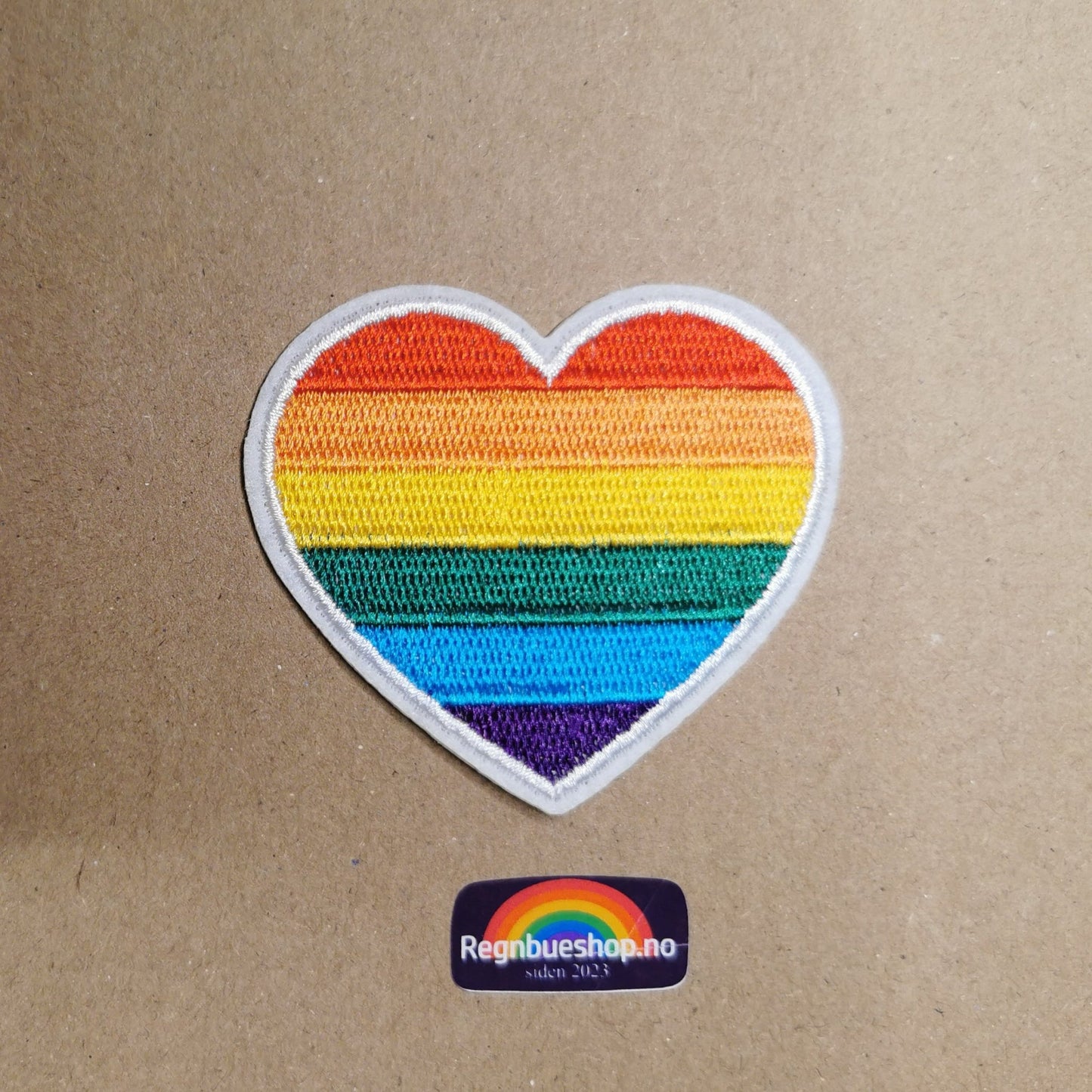Regnbueshop - Hjerte - Strykelapp
