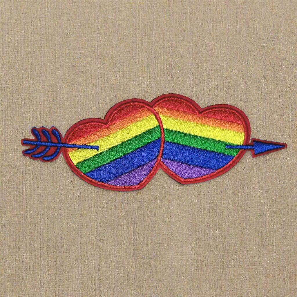 Regnbueshop - Hjerte 3 - Strykelapp