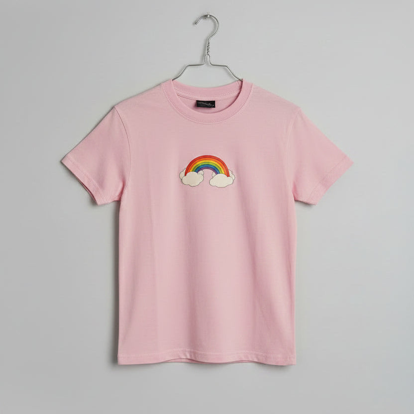 Pride T-Shirt JR Regnbue Rosa
