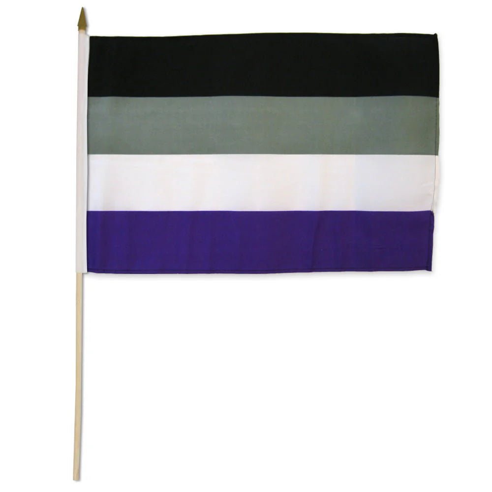 Regnbueshop - Aseksuell Håndflagg 30x45 cm - Flagg