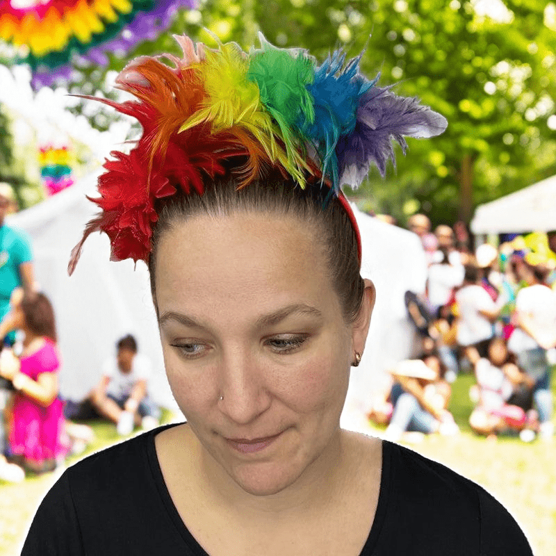 Regnbueshop - Fjærhodebånd Pride - Accessories