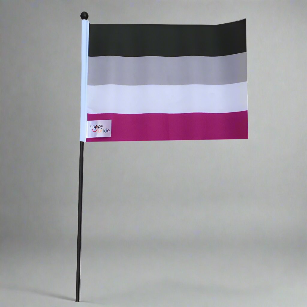 Regnbueshop - Flagg Aseksuell 21X14 Cm - Flagg