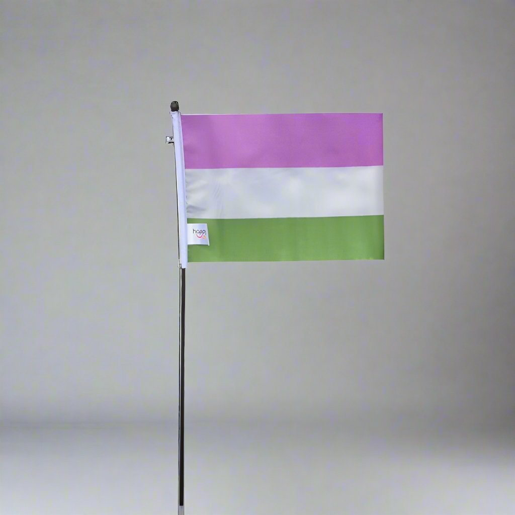 Regnbueshop - Flagg Genderqueer 21X14 Cm - Flagg