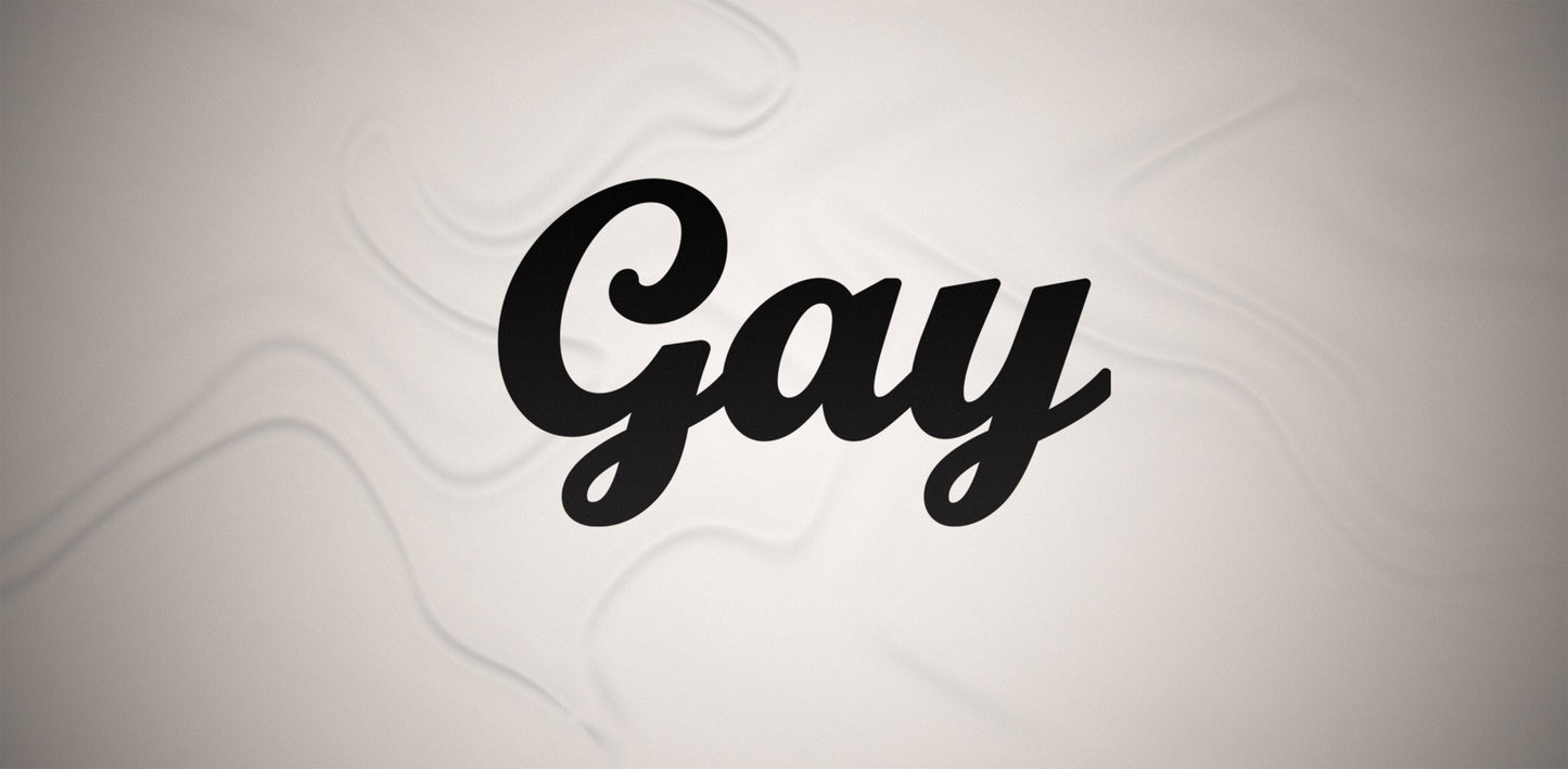 Regnbueshop - Gay Wallsticker - Tekst