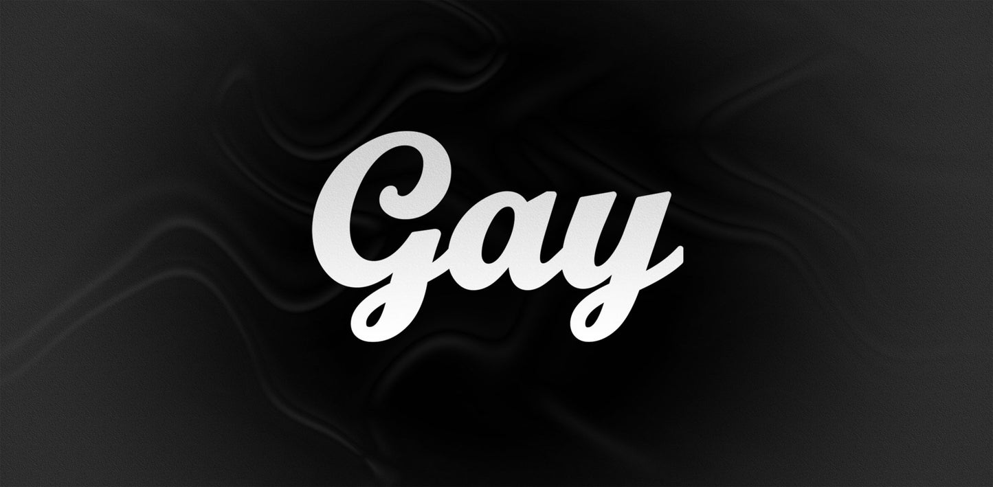 Regnbueshop - Gay Wallsticker - Tekst