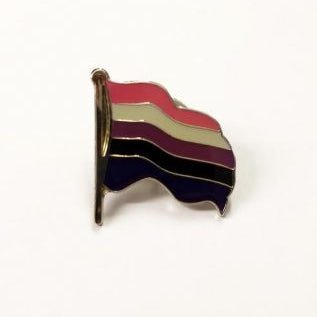 Regnbueshop - Gender Fluid flagg metallpin - Pin