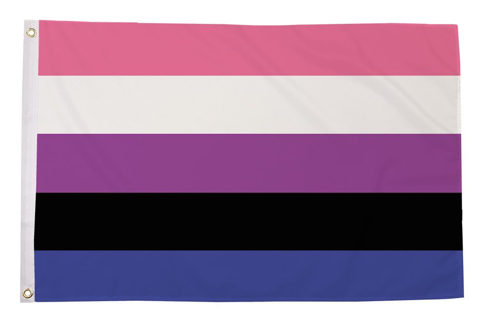 Regnbueshop - Genderfluid Pride flagg 90x150 cm - Flagg