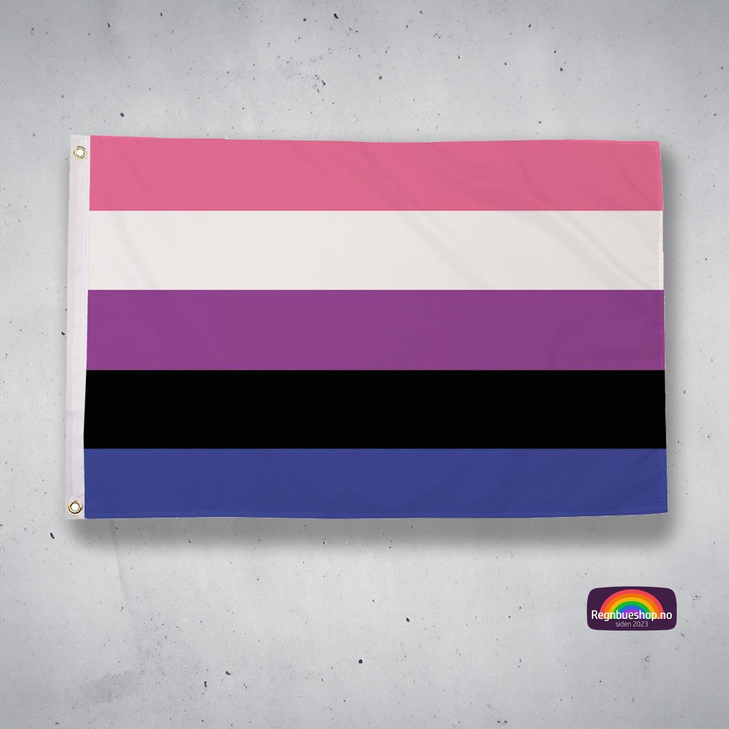 Regnbueshop - Genderfluid Pride flagg 90x150 cm - Flagg