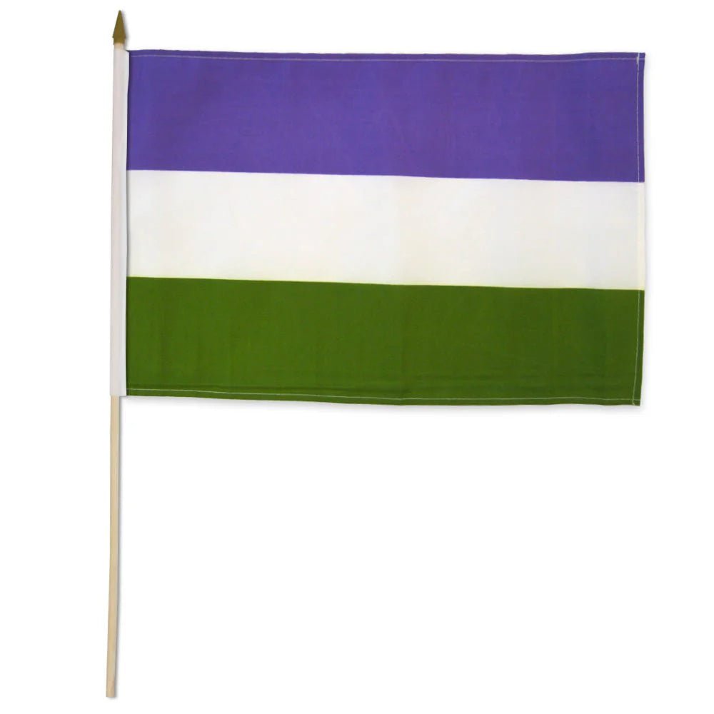 Regnbueshop - Genderqueer Håndflagg 30x45 cm - Flagg
