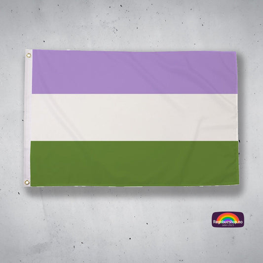 Regnbueshop - Genderqueer Pride flagg 90x150 cm - Flagg