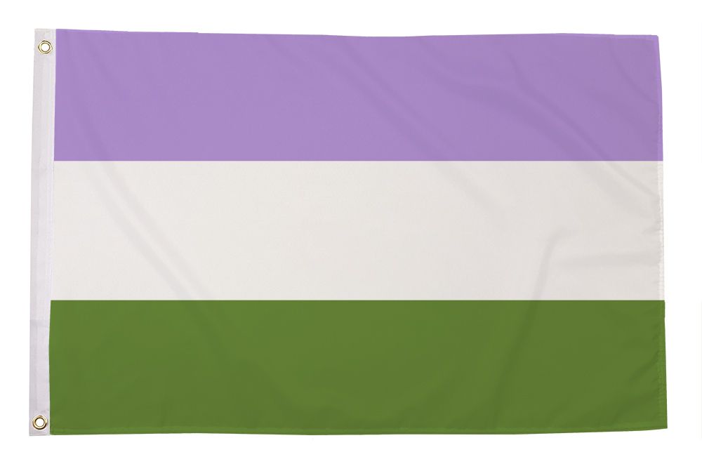 Regnbueshop - Genderqueer Pride flagg 90x150 cm - Flagg