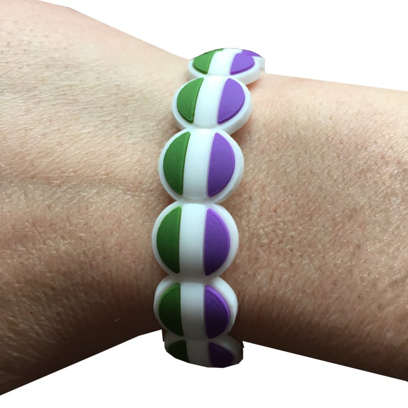 Regnbueshop - Genderqueer Pridearmbånd Silikon - Accessories