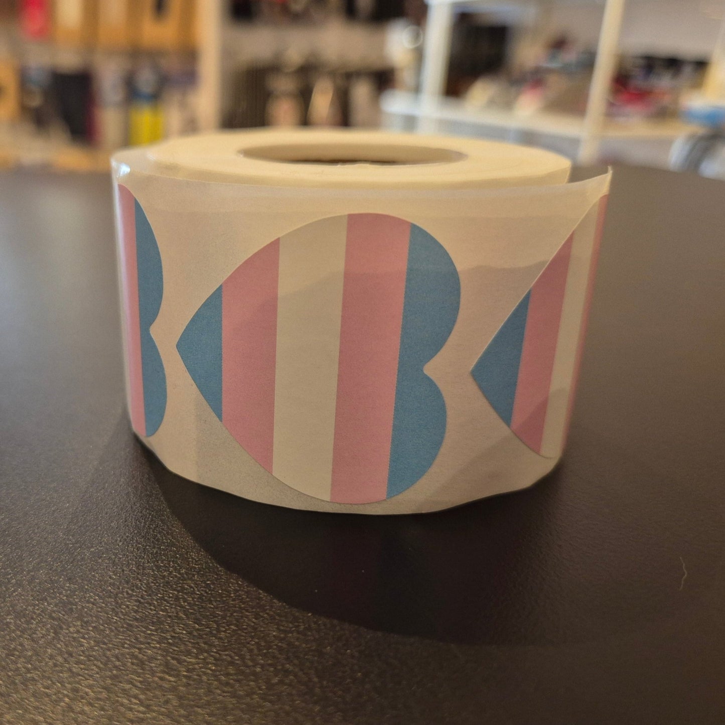 Regnbueshop - Klistremerke Trans 4 stk - Klistremerker