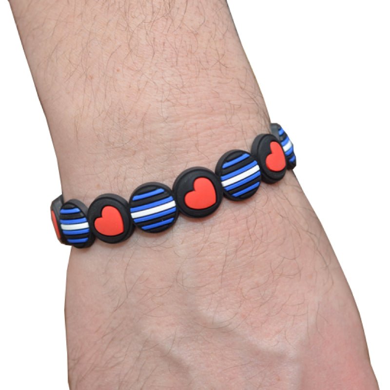 Regnbueshop - Leather Flag Pridearmbånd Silikon - Accessories