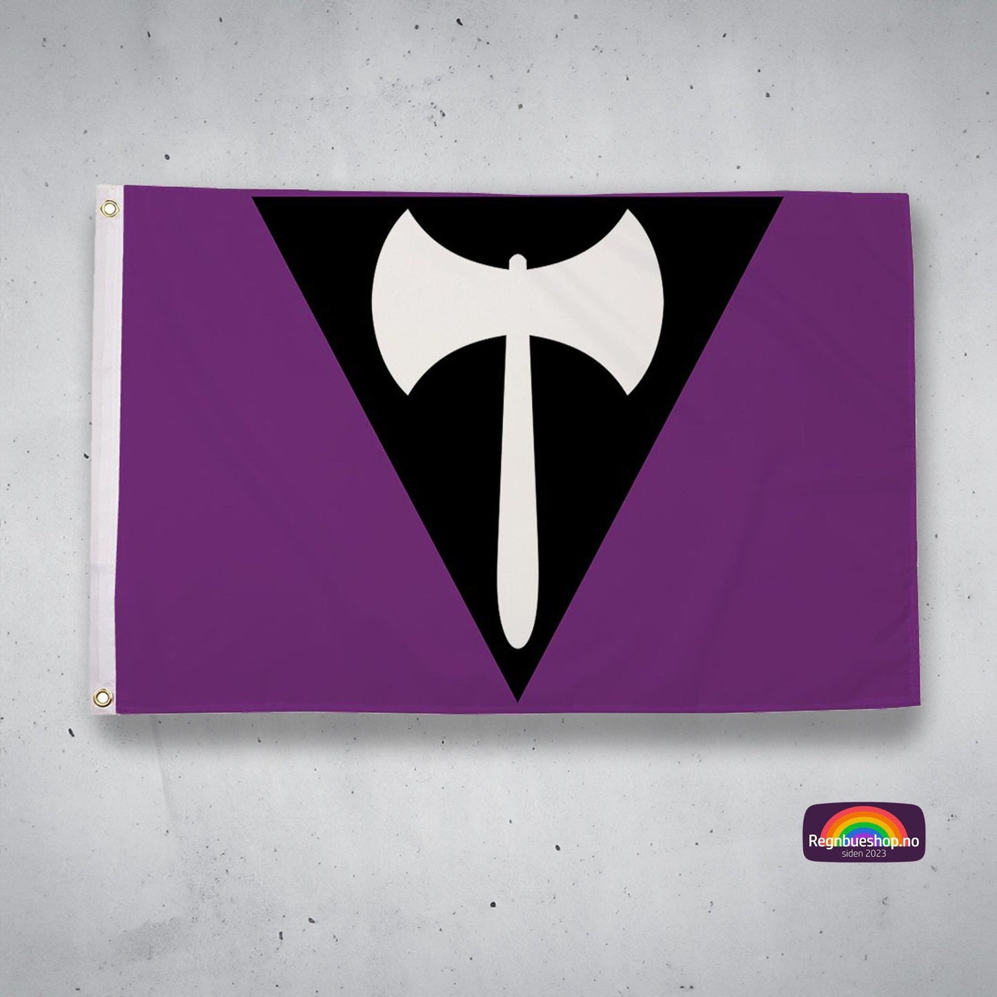 Regnbueshop - Lesbian Pride (Labrys) flagg 90x150 cm - Flagg