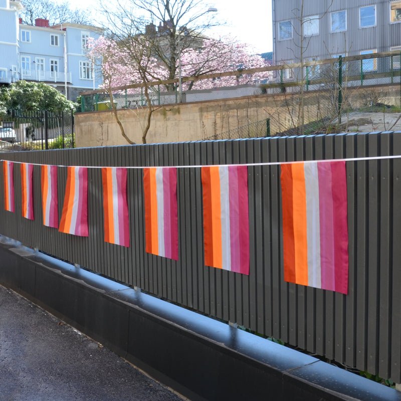 Regnbueshop - Lesbisk Bunting Flag Medium - Flagg