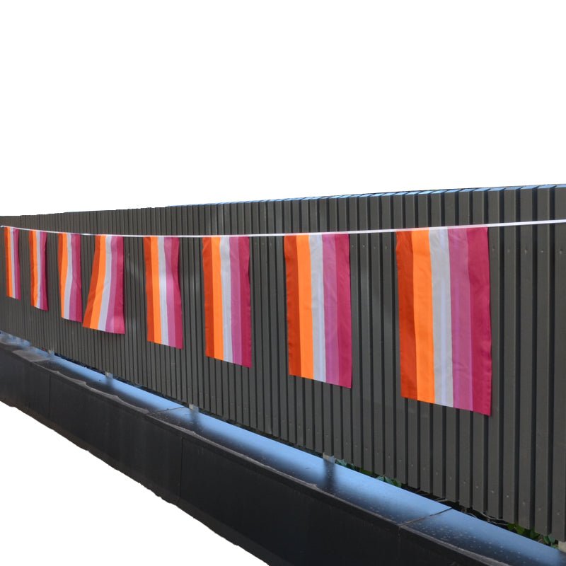 Regnbueshop - Lesbisk Bunting Flag Medium - Flagg