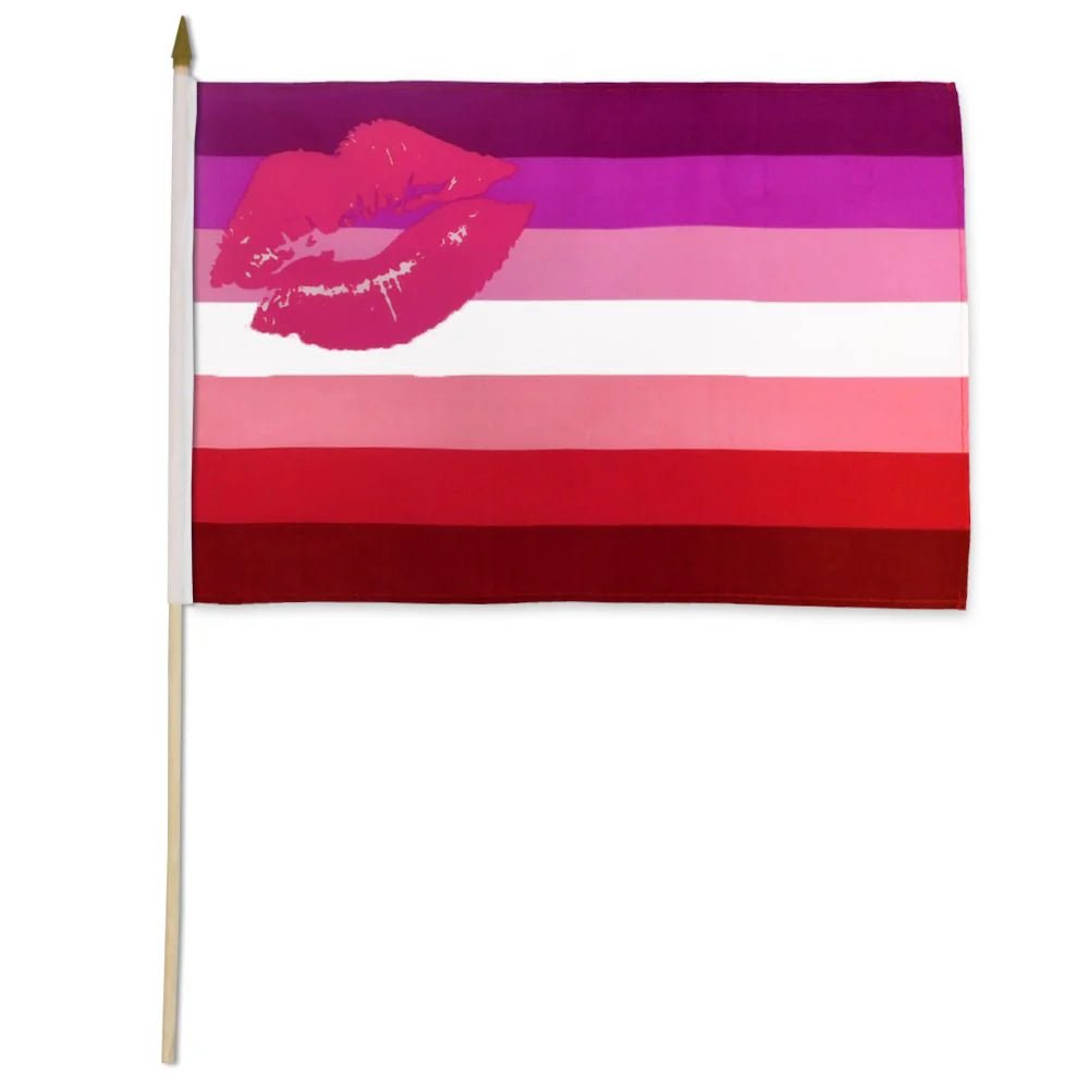 Regnbueshop - Lipstick Lesbian Håndflagg 30x45 cm - Flagg