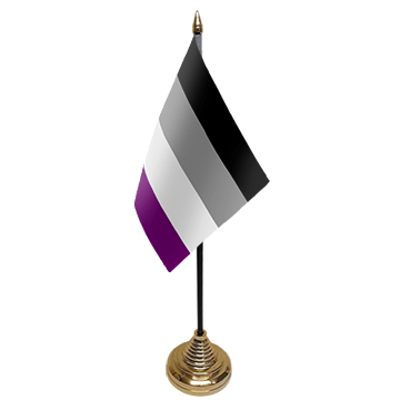 Regnbueshop - Micro Flagg Aseksuell Bord/håndflagg 15x10 cm - Flagg