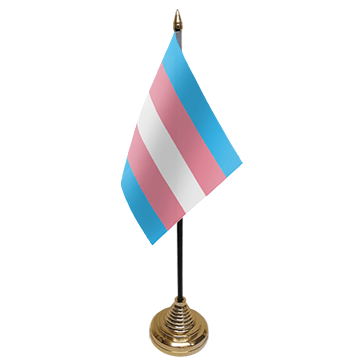 Regnbueshop - Micro Flagg Trans Bord/håndflagg 15x10 cm - Flagg