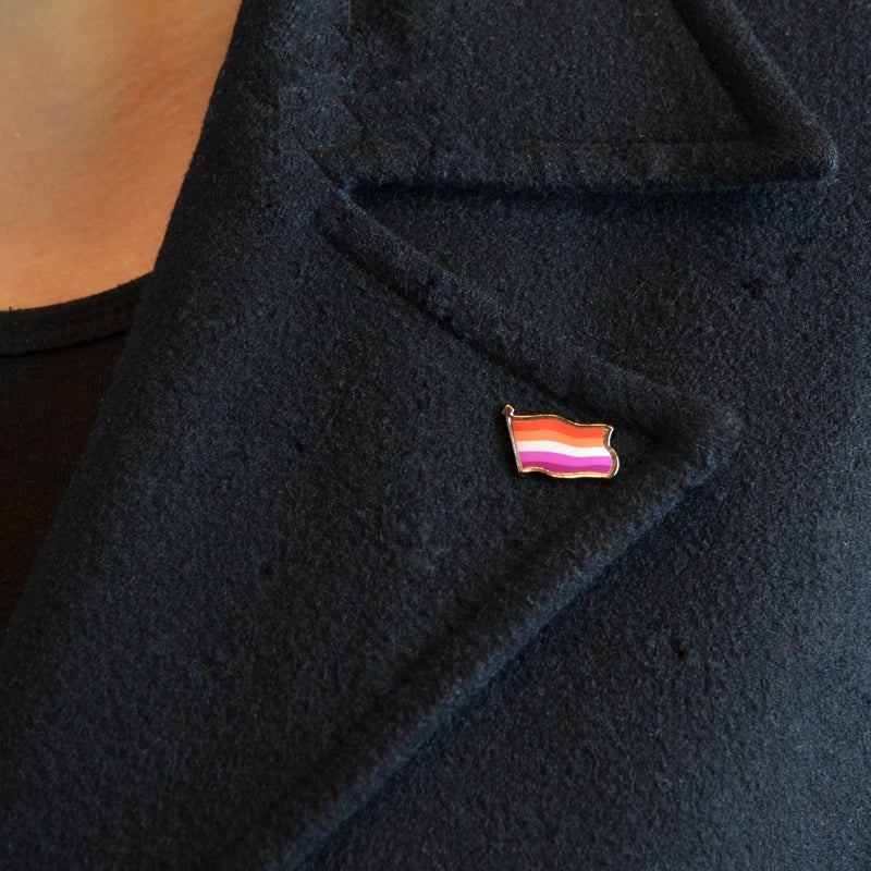 Regnbueshop - Pin Lesbisk Flagg Liten - Pin