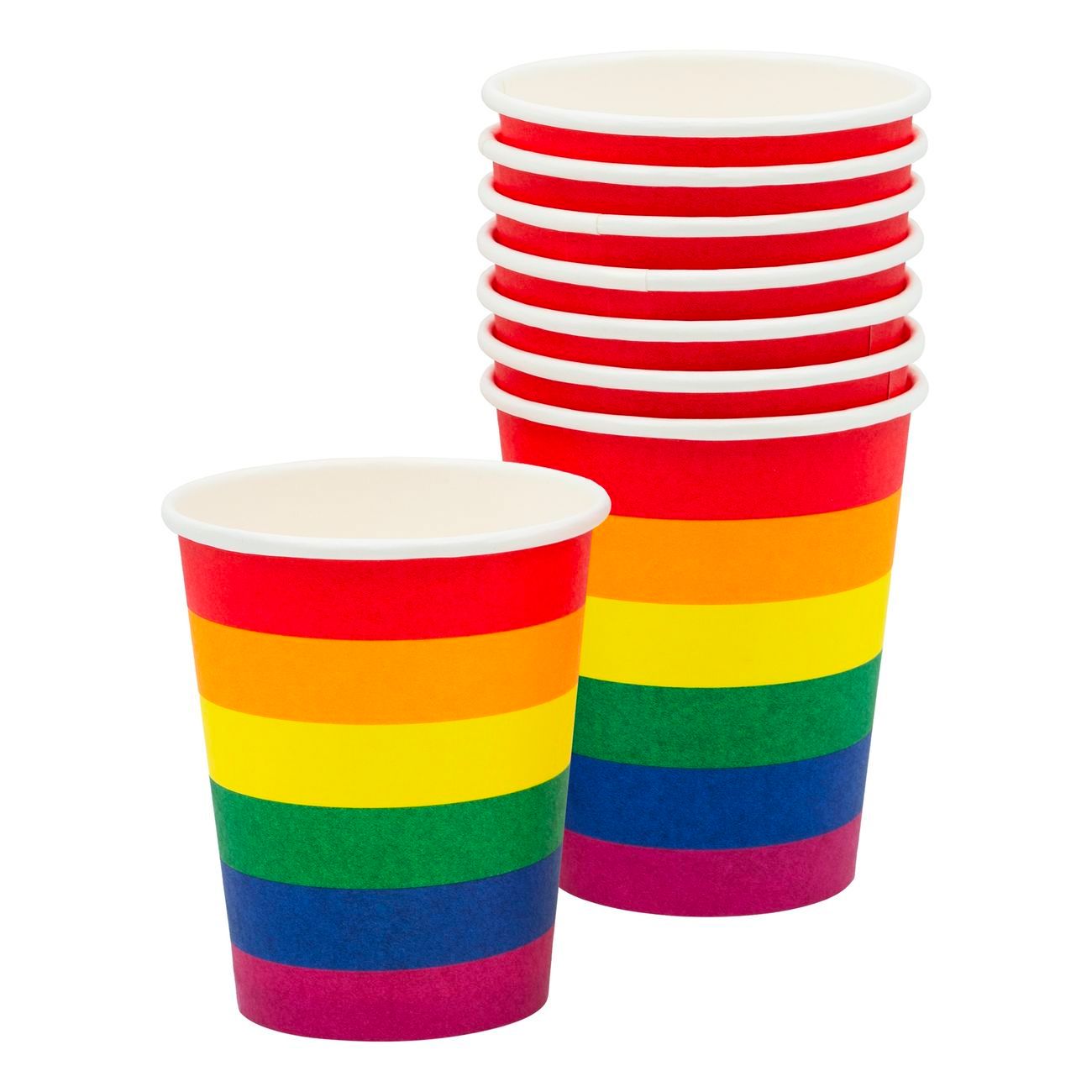 Regnbueshop - Pride Papirkopp 8 pk - Regnbue