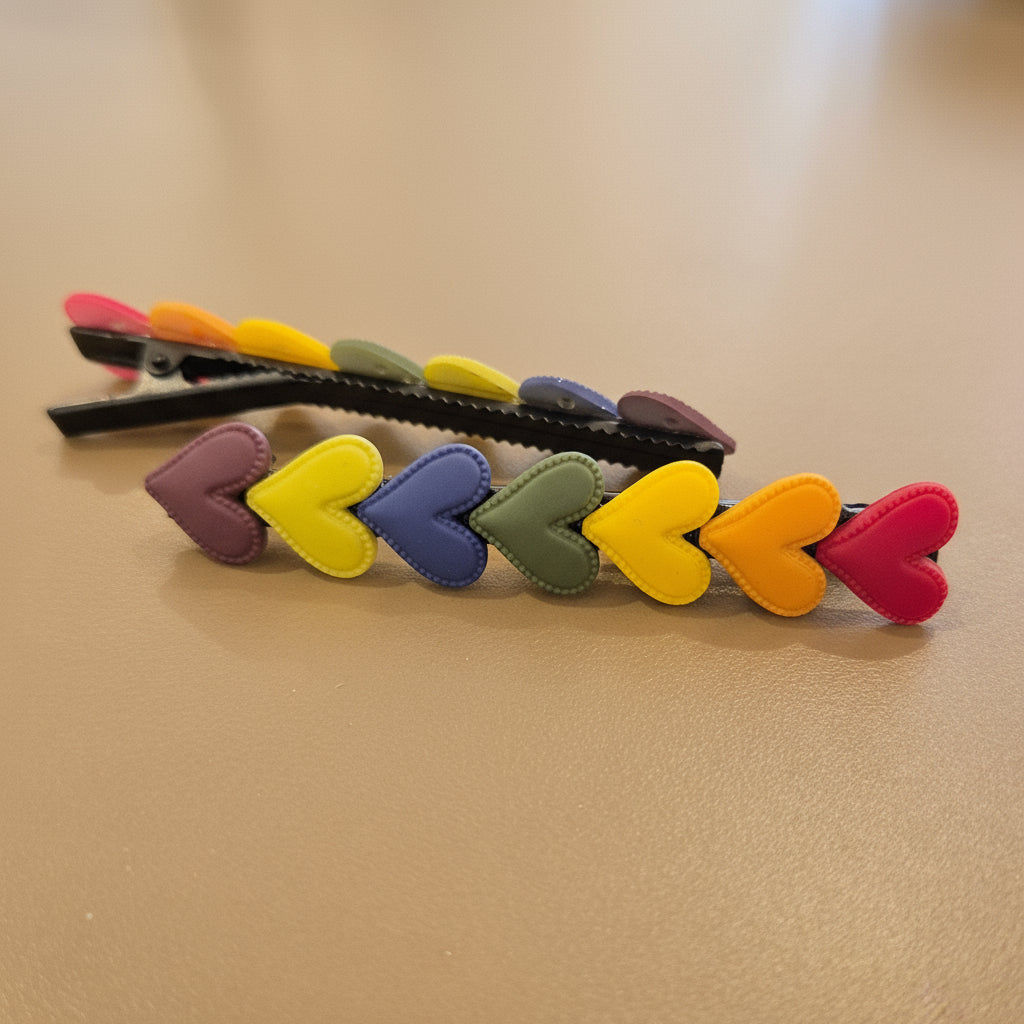 Regnbueshop - Pride spenner med hjerter - Accessories