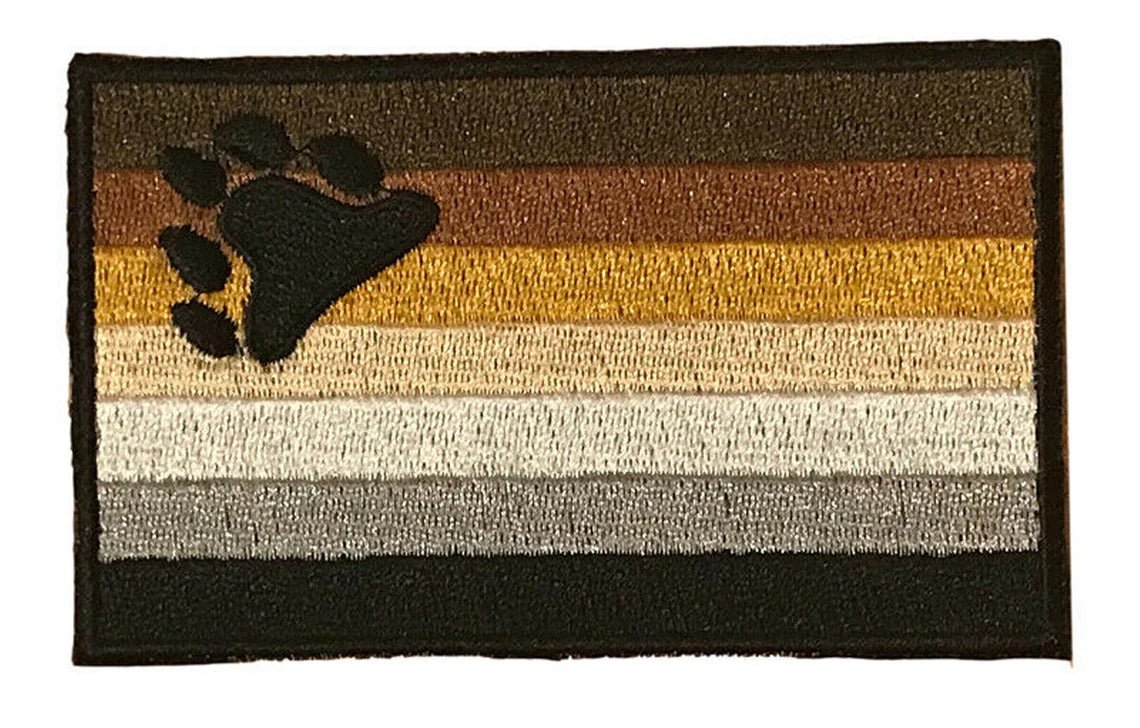 Regnbueshop - Strykelapp Bamse flagg - Strykelapp