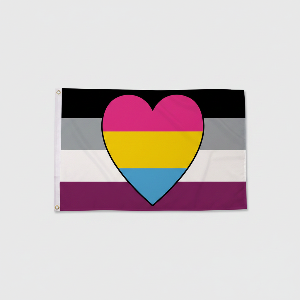 Asexual/Panromantic Pride Flagg 90x150 cm