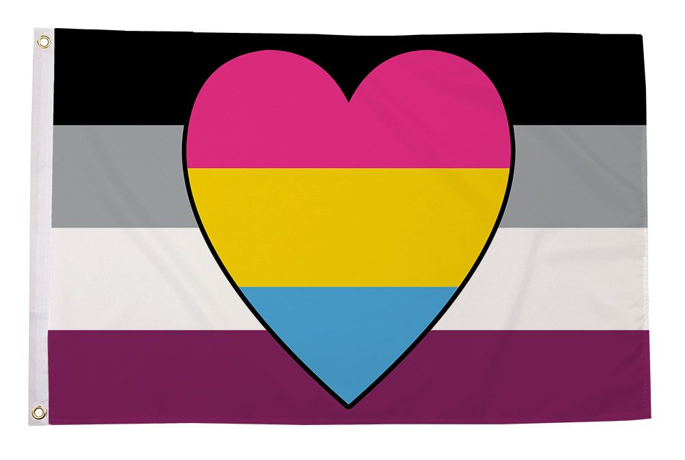 Asexual/Panromantic Pride Flagg 90x150 cm