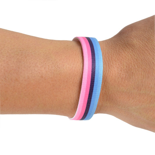 Omniseksuell Pride armbånd med elastisk tekstil