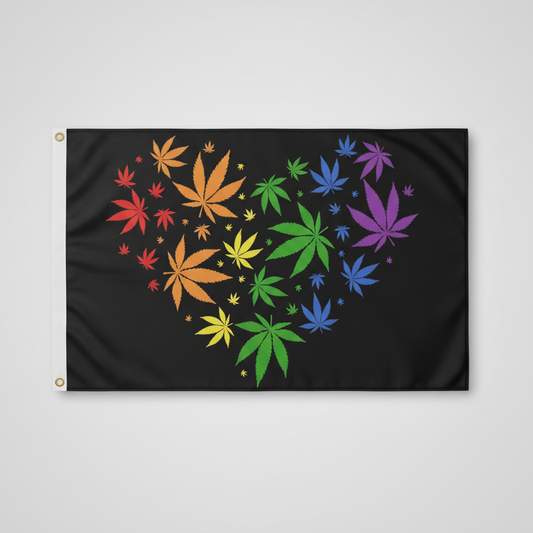 Marijuana Love Flagg 90x150 cm