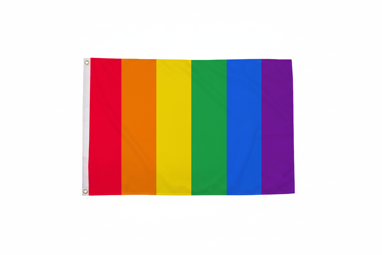 Vertikal Regnbue flagg 90x150 cm