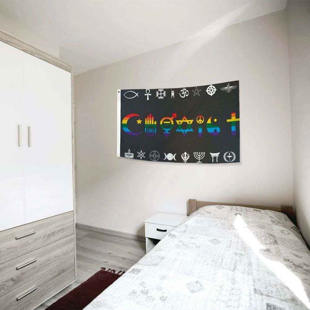 Coexist Pride Flagg 90x150 cm
