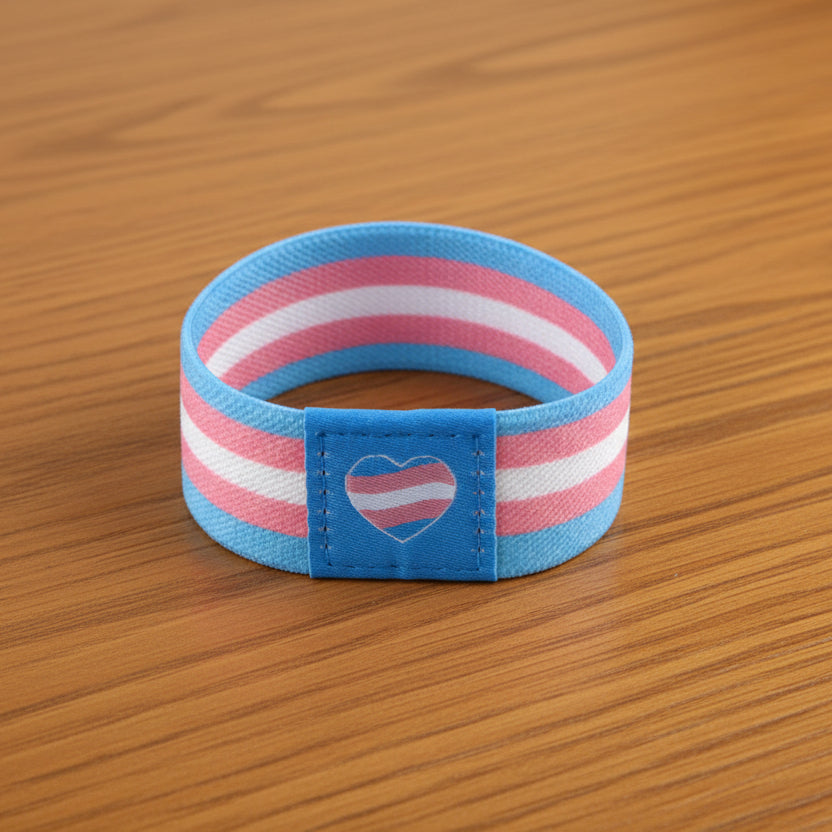 Elastisk Trans Pride Hjerte Armbånd