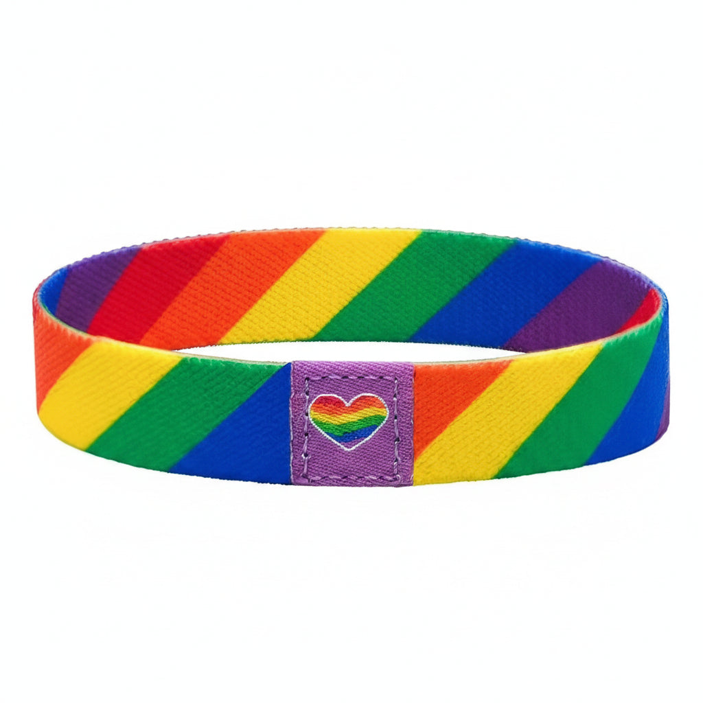 Elastisk Regnbue Pride Armbånd