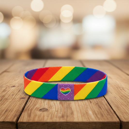 Elastisk Regnbue Pride Armbånd