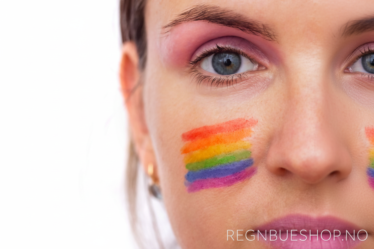 FANBRUSH Regnbue Ansiktsfarge