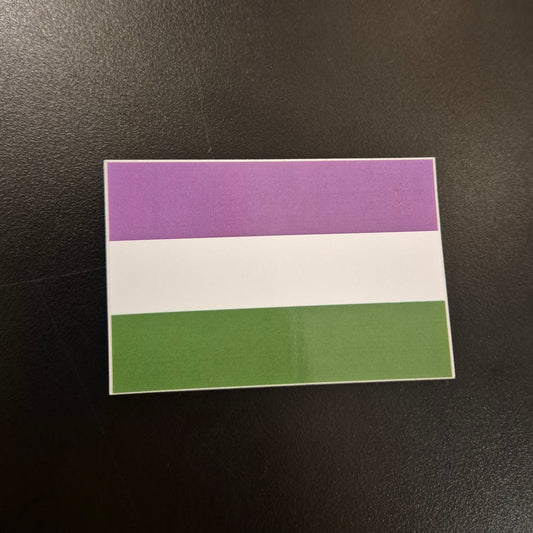 Klistremerke GenderQueer Pride 7,5 cm