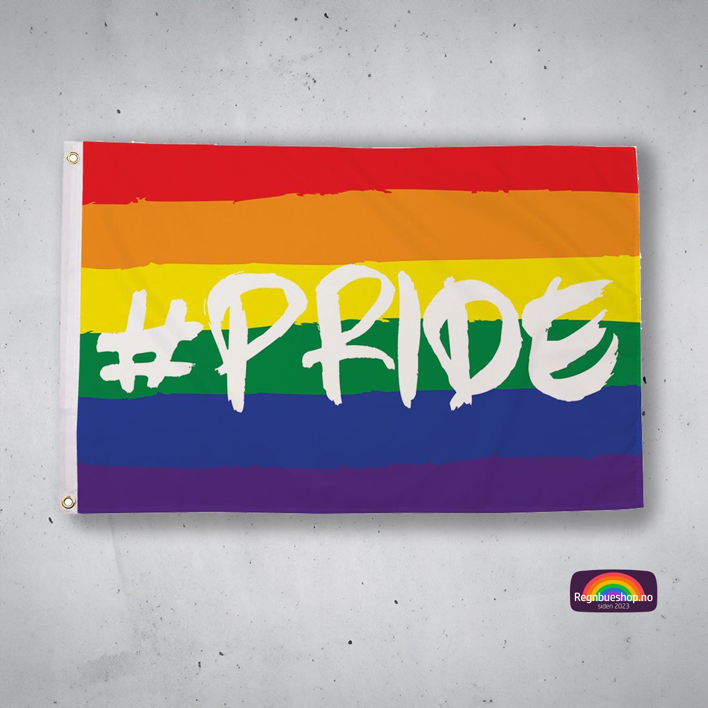 Hashtag Pride Regnbue flagg 90x150 cm