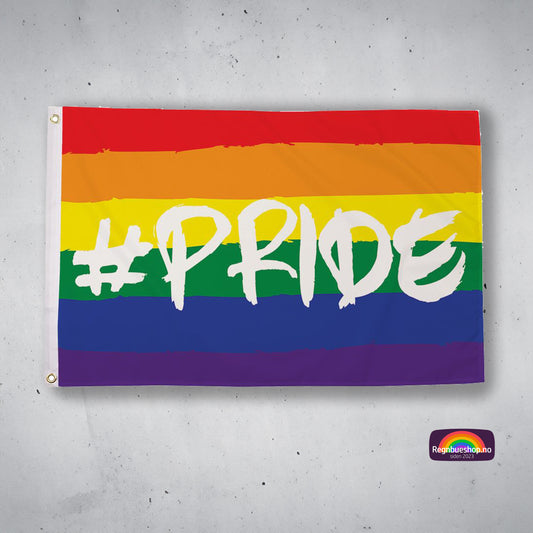 Hashtag Pride Regnbue flagg 90x150 cm