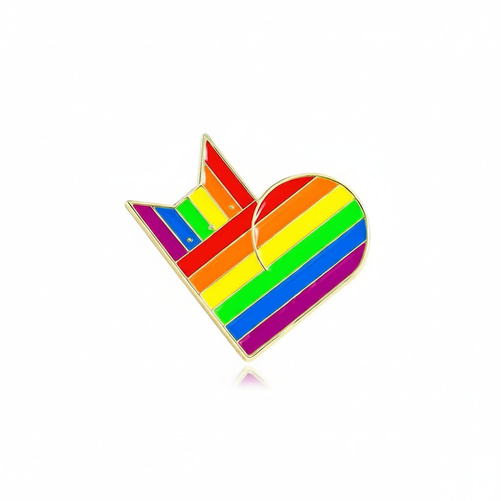 Hjertekatt Pride Pin